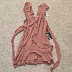 Express Dusty Rose Ruffle Tank Top